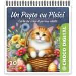 Un Paște cu Pisici - Carte de colorat pentru adulți